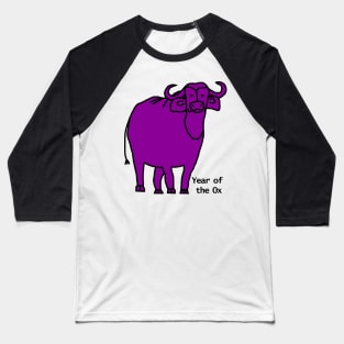 Year of the Ox Purple Baseball T-Shirt